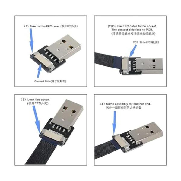 2.0 M en ángulo de arriba USB 2.0 TipoA macho a Micro USB_2