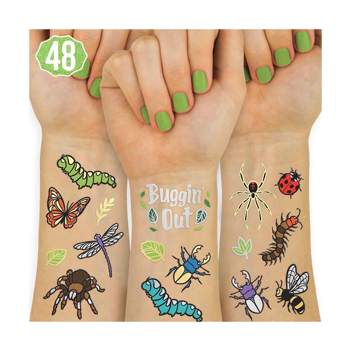 xo Fetti Tatuajes temporales de insectos 48 estilos de