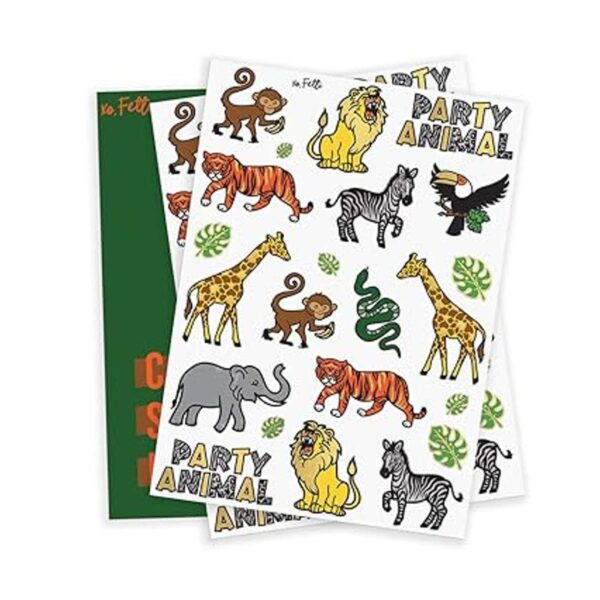 xo Fetti Tatuajes temporales de la selva para niños 30_2