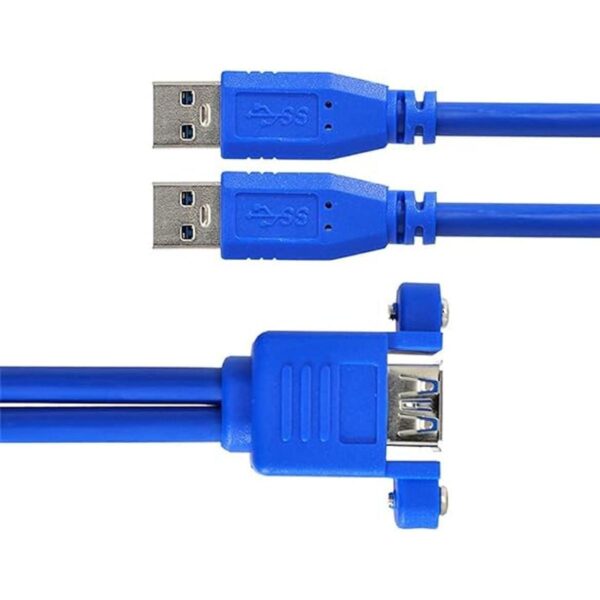Xiwai Combo Dual USB 3.0 macho a cable de extensión hembra_1