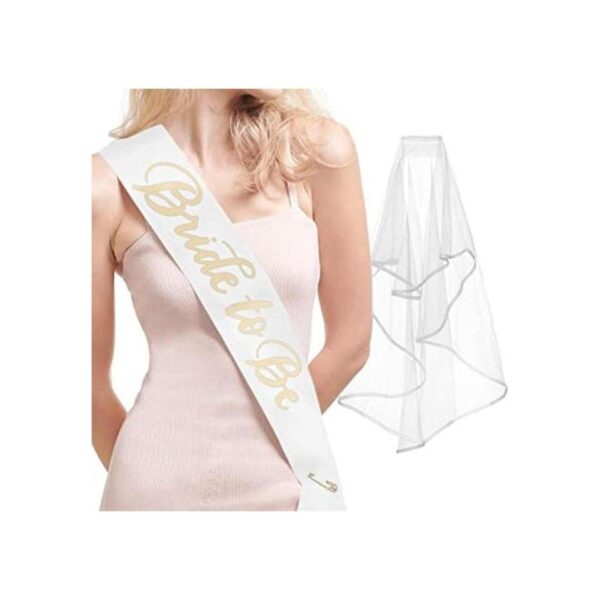 xo Fetti Faja de despedida de soltera velo Bride to_1