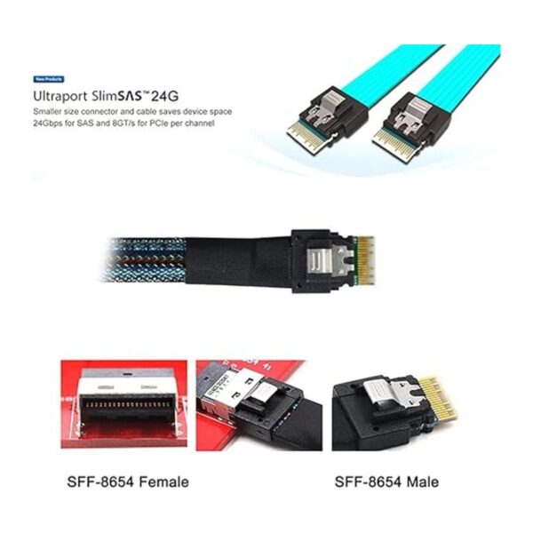 Xiwai PCIE Slimline SAS 4.0 SFF8654 4i 38pin Host a_5