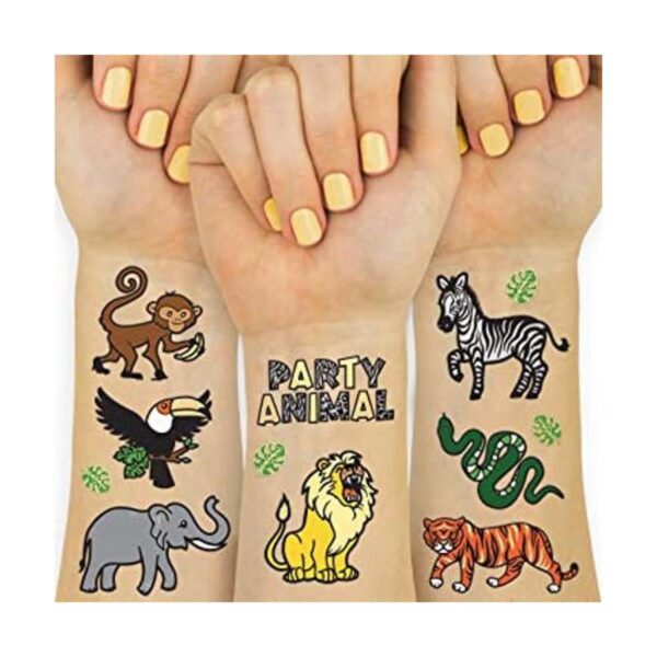 xo Fetti Tatuajes temporales de la selva para niños 30_1