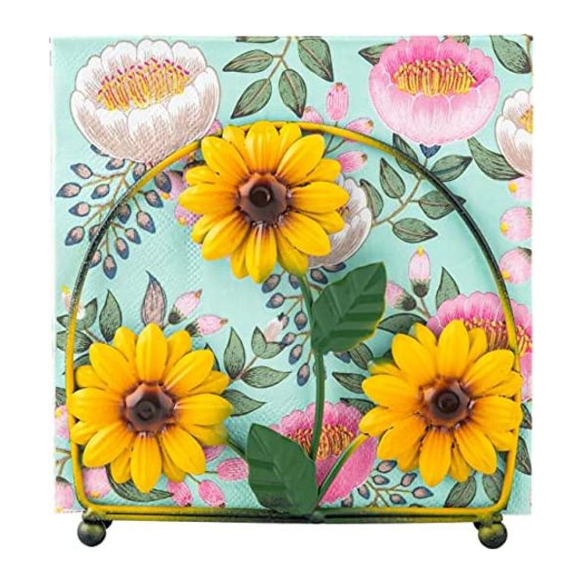 Servilletero para mesa de girasol de granja servilleta de