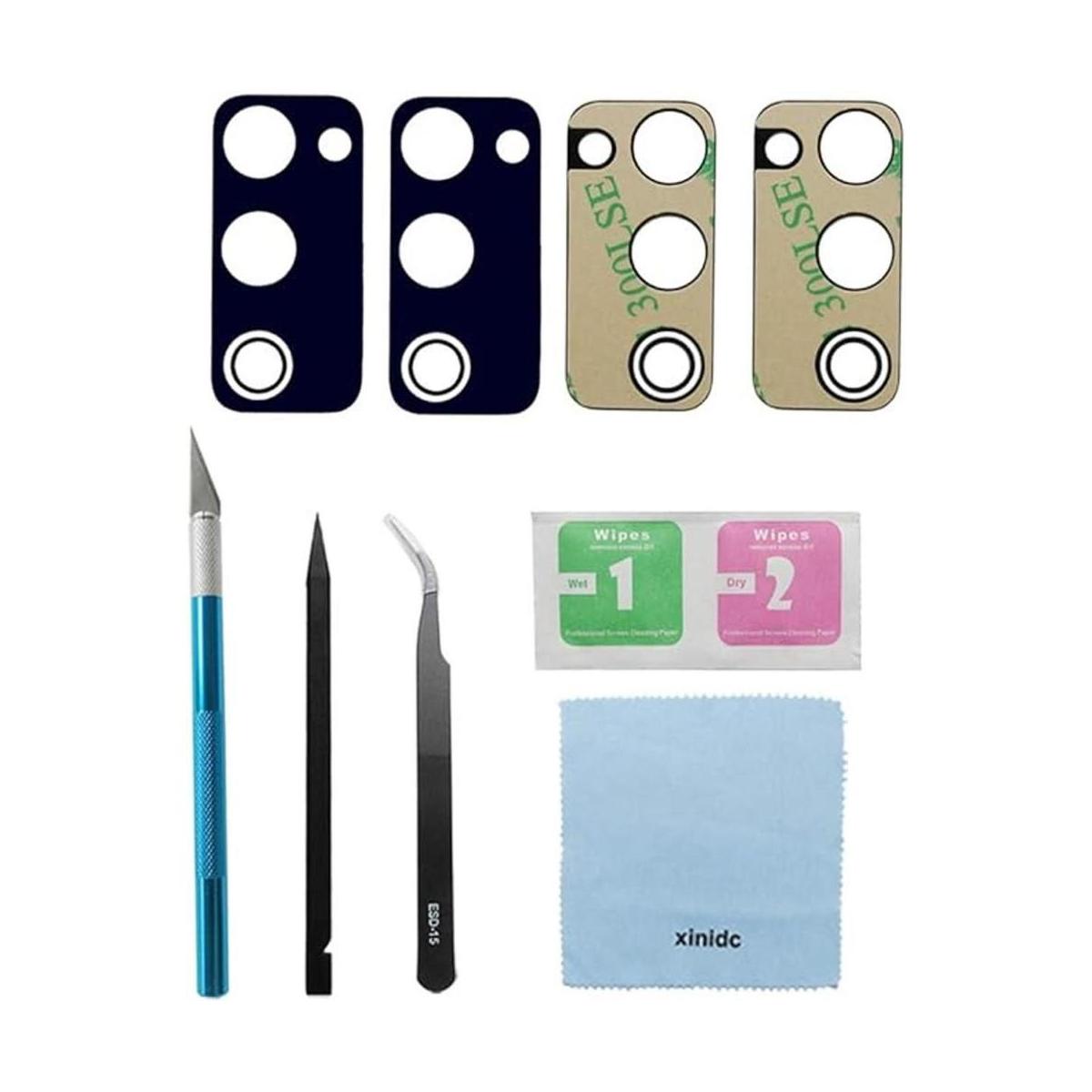 Xinidc 2 piezas OEM original cámara trasera lente de