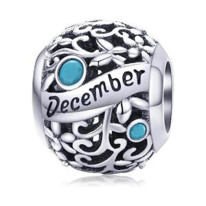 Abalorio de piedra de nacimiento para pulsera de