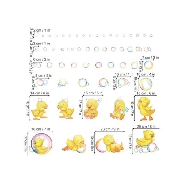wondever Calcomanías de pared de patos amarillos para_4