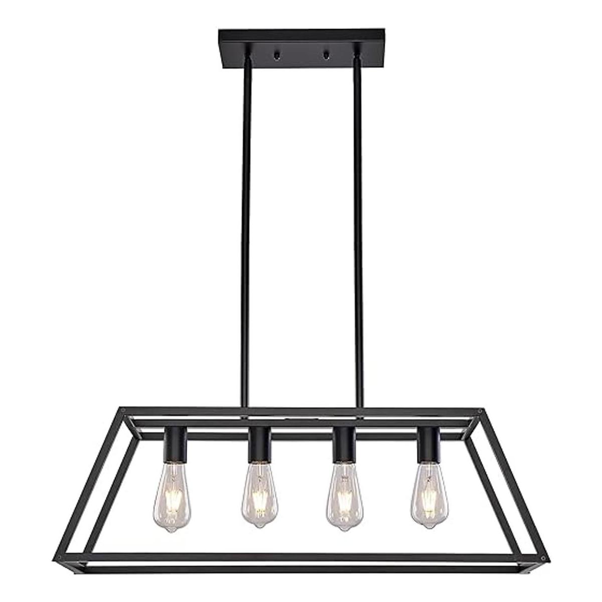 Xilicon Mesa de isla para cocina candelabros negros de 4