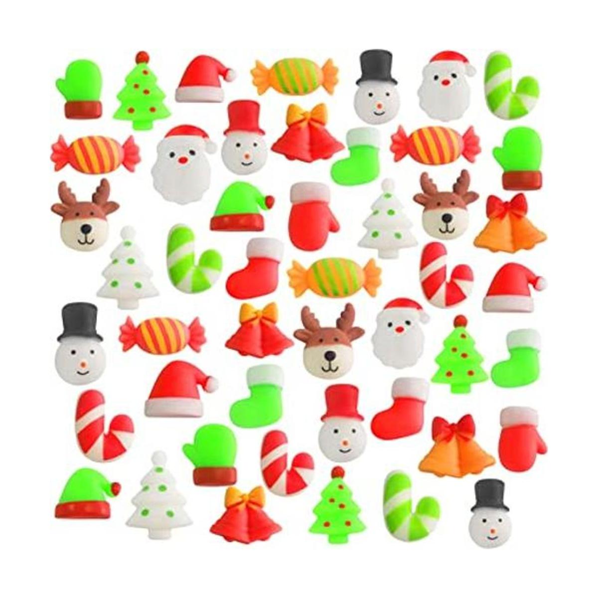 48 juguetes blandos de Mochi de Navidad mini lindo