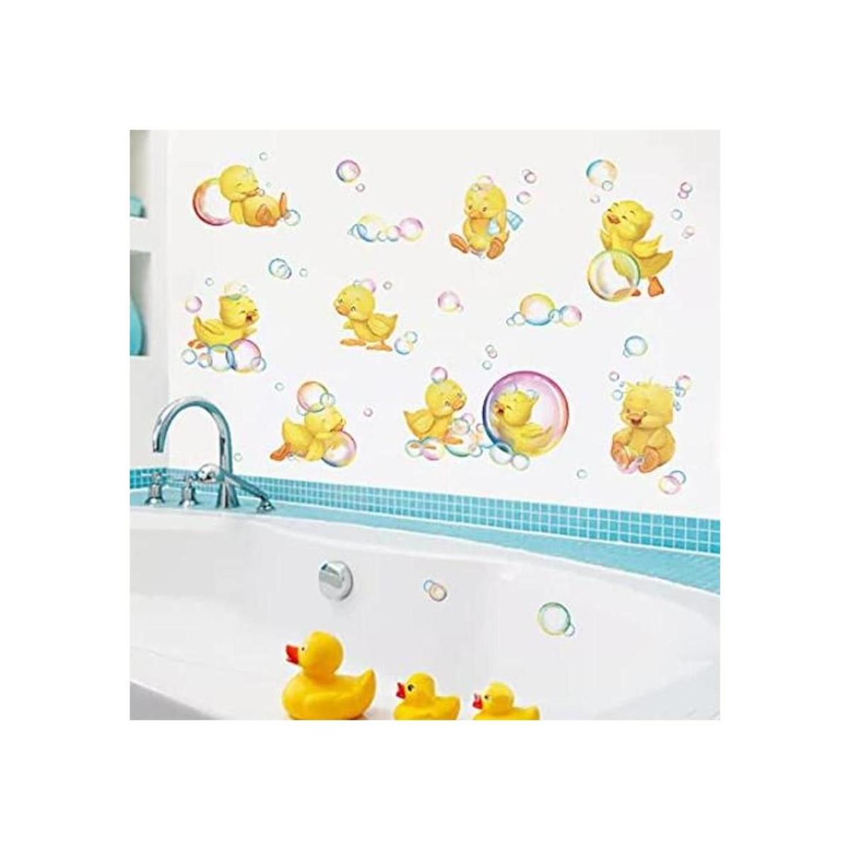 wondever Calcomanías de pared de patos amarillos para