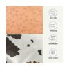 xigua Cama para perros con estampado de vaca suave y_4
