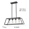 Xilicon Mesa de isla para cocina candelabros negros de 4_4