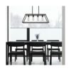 Xilicon Mesa de isla para cocina candelabros negros de 4_2