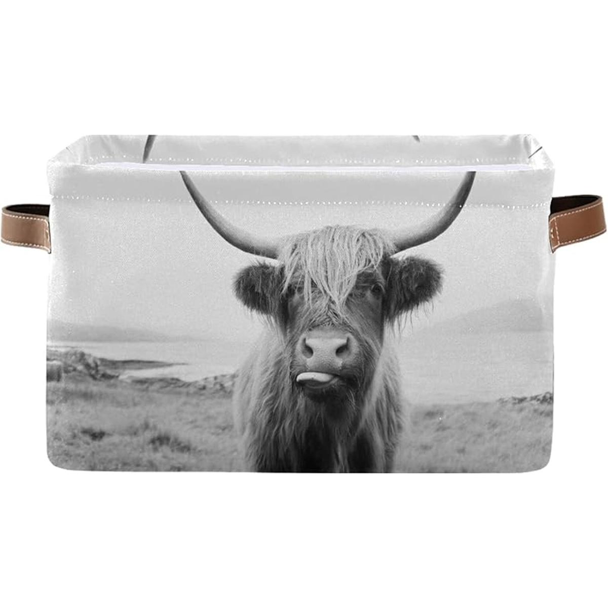 xigua 1 cesta de almacenamiento divertida de vacas altas