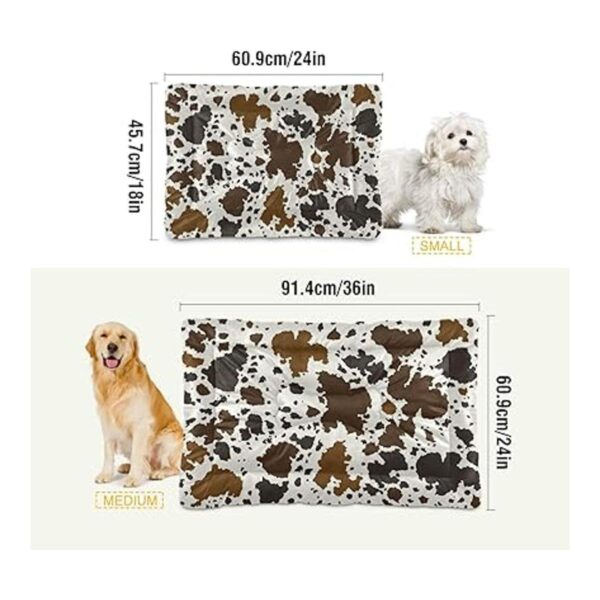 xigua Cama para perros con estampado de vaca suave y_3