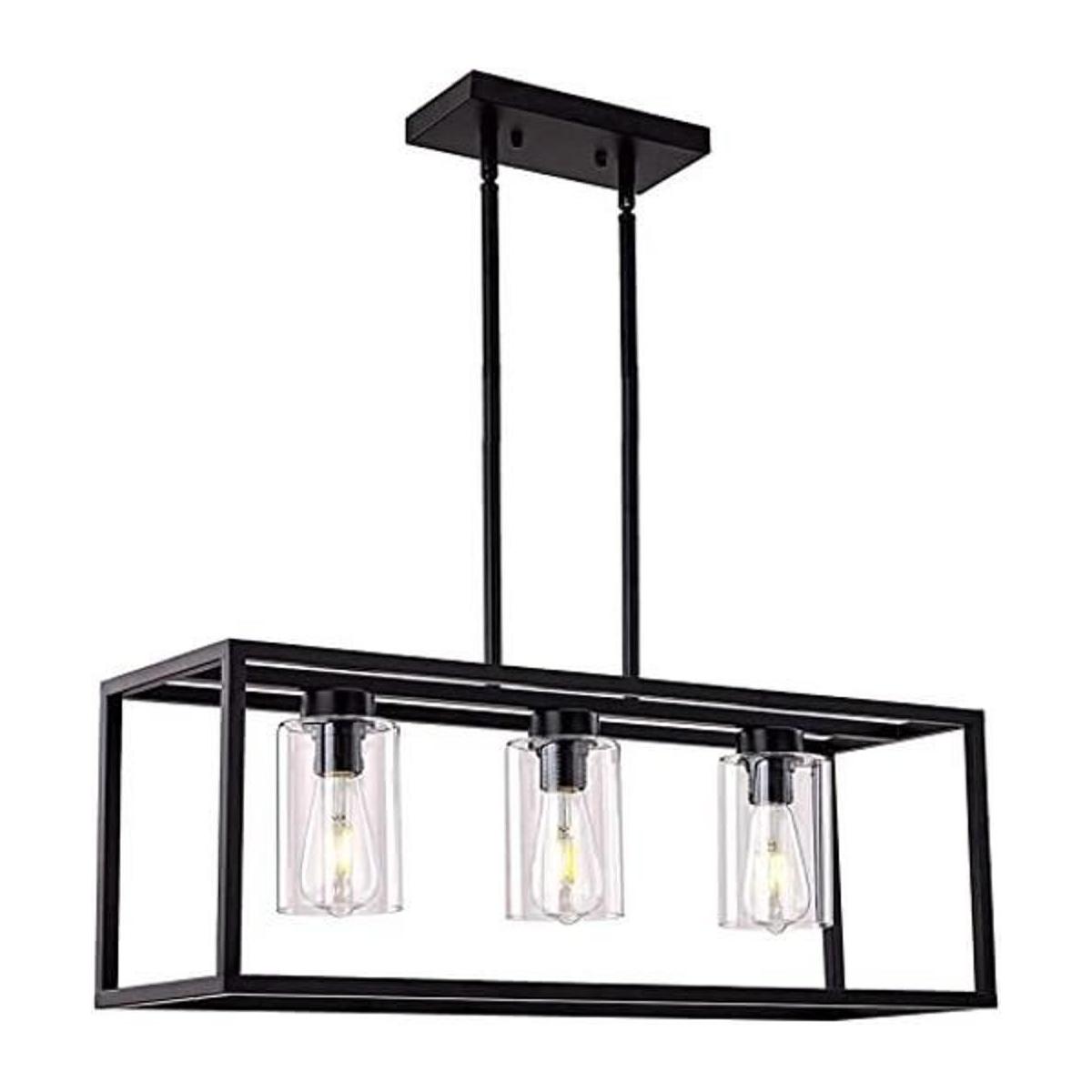 XILICON Lámpara colgante de 3 luces para comedor estilo