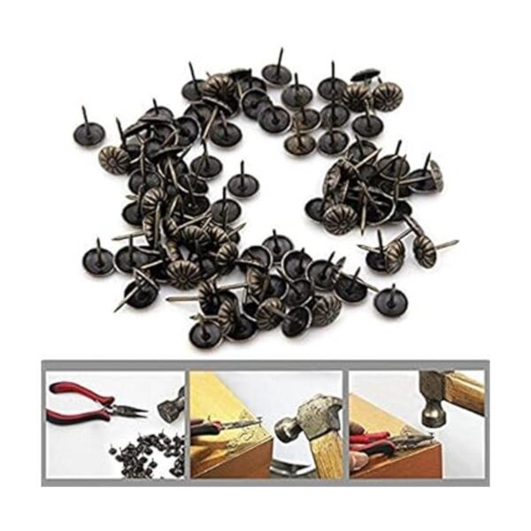 FUCAS Tapicería Tacks Muebles Clavos Clavos 150pcs Latón_4