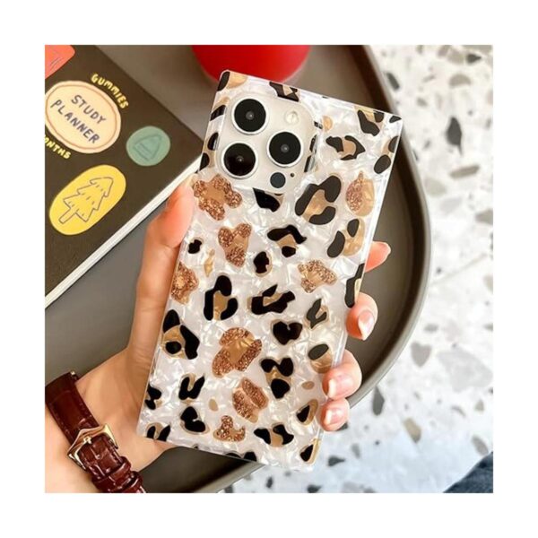BANAILOA Funda cuadrada de leopardo para iPhone 14 Pro_4