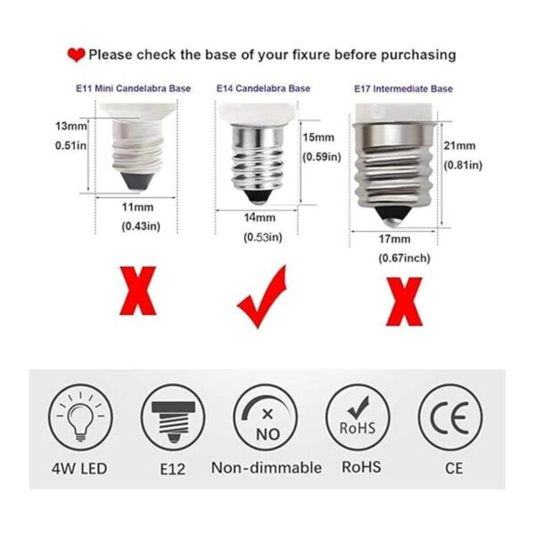 5 bombillas LED E14 equivalentes a 5 W 40 W bombillas_4