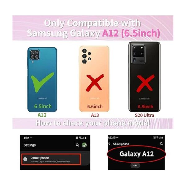 Likiyami 3 en 1 para Samsung Galaxy A12 Funda con_2