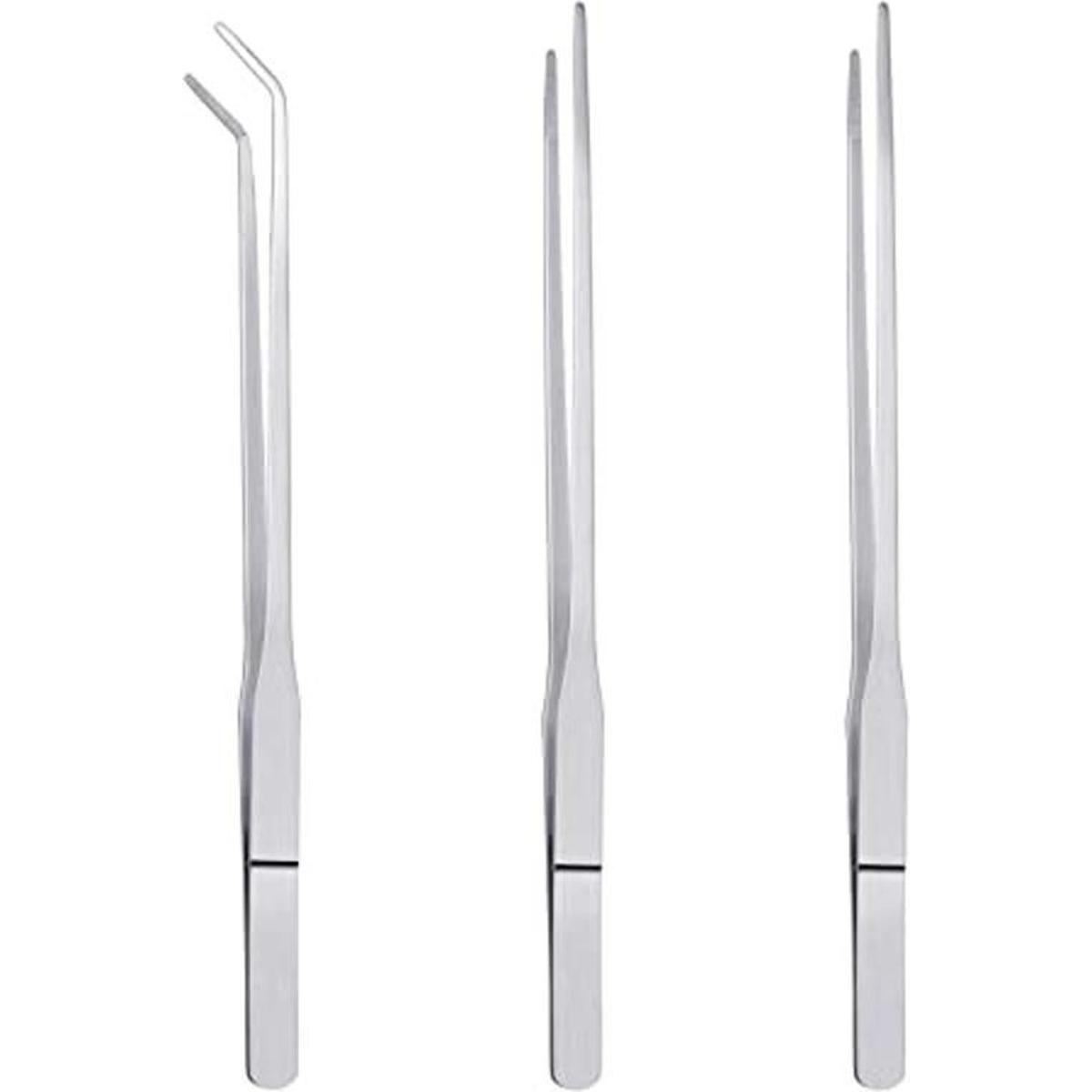 3 pinzas de alimentación de acero inoxidable pinzas de