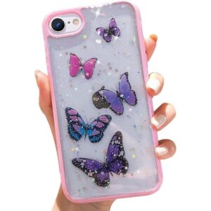 wzjgzdly Funda transparente con diseño de mariposa_1