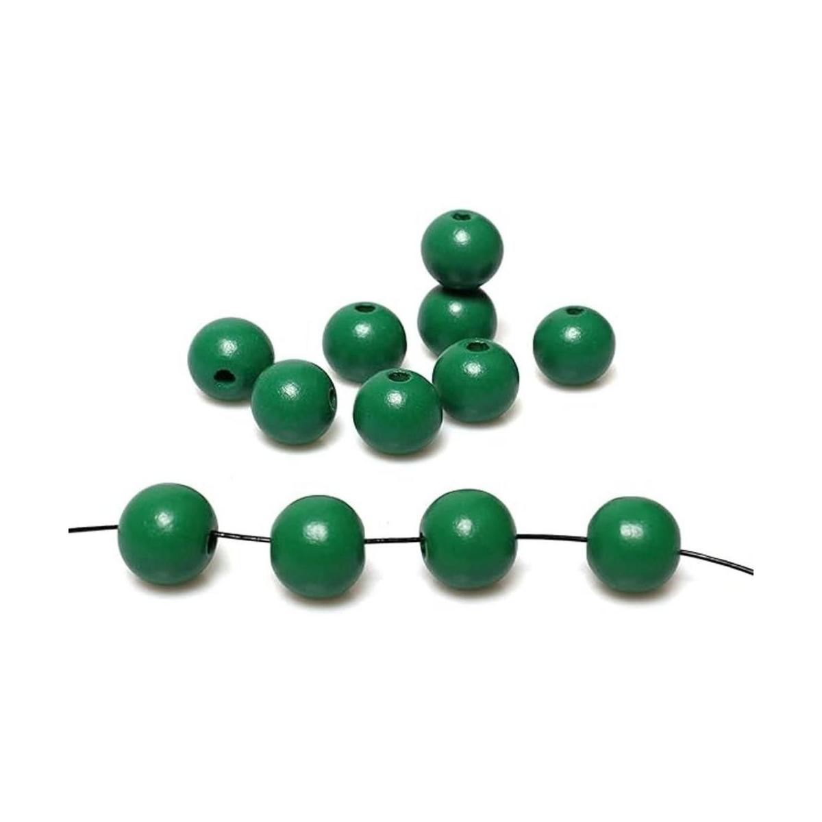 Cuentas de madera verde de 0.787 in cuentas de madera de
