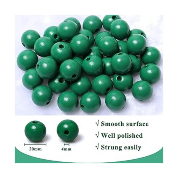 Cuentas de madera verde de 0.787 in cuentas de madera de_2