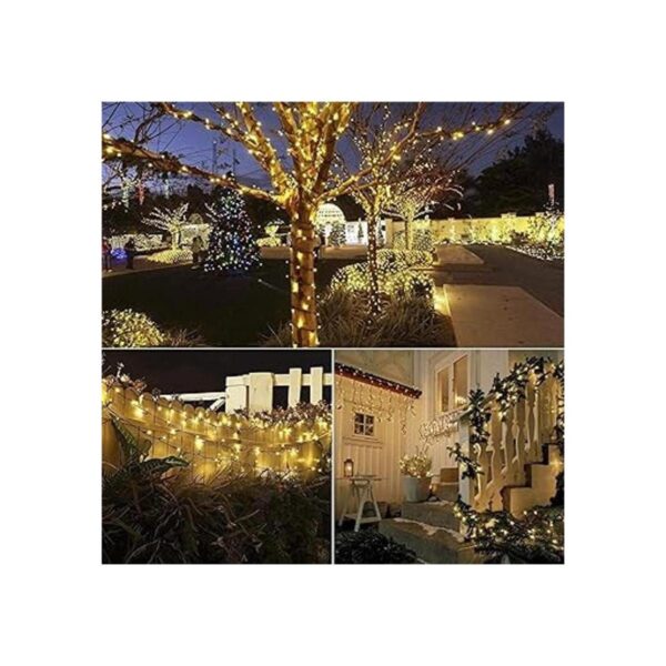Woohaha Paquete de 2 luces solares de 100 luces LED de 39