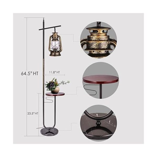 Vintage Floor Lamp with TableClassical Lantern Standing_2