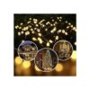 Woohaha Paquete de 2 luces solares de 100 luces LED de 39