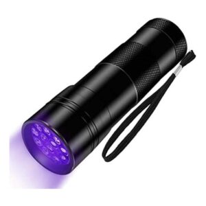 Luz negra linterna UV 12 LED 395nm para luz azul_1