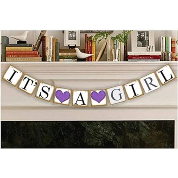 IT is A Girl Banner para decoraciones de ducha de bebé de_2