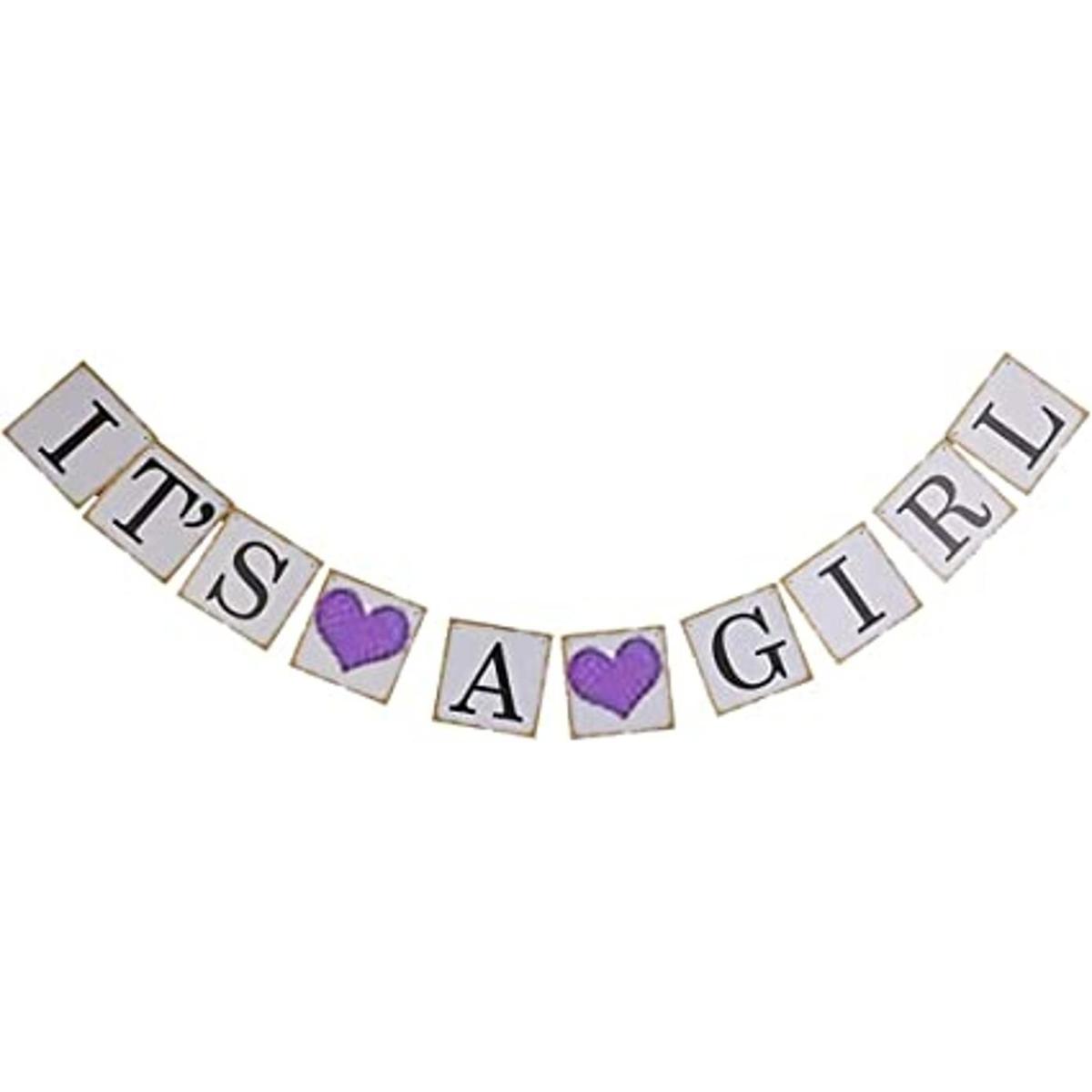 IT is A Girl Banner para decoraciones de ducha de bebé de