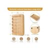 Paquete de 2 bandejas de jabón de madera de bambú ahorro_3