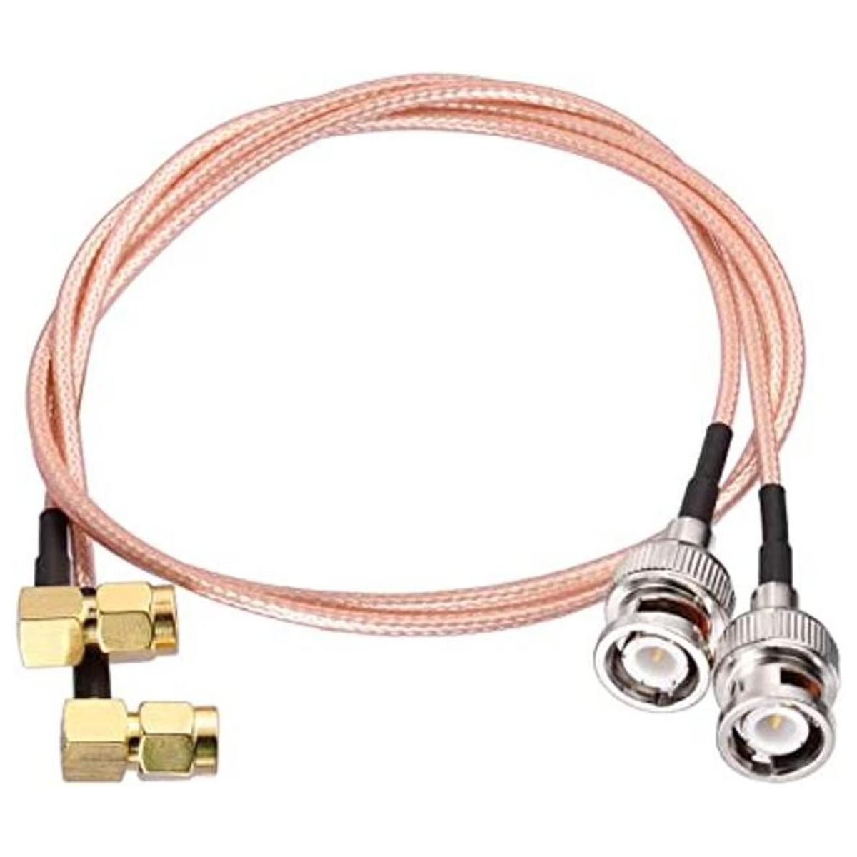SUPERBAT Cable SMA a BNC adaptador SMA macho de ángulo