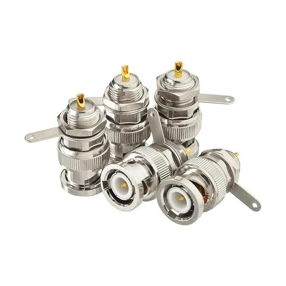 wlaniot 5pcs bnc macho enchufe mamparo frontal montaje con