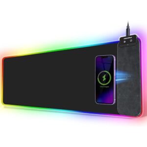 FutureCharger Alfombrilla de mouse RGB para juegos con_1