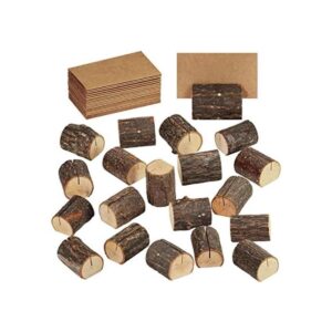 Supla 20 soportes de madera rústica para tarjetas de mesa_1
