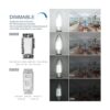 Winshine Bombilla LED E12 regulable para candelabro luz_2