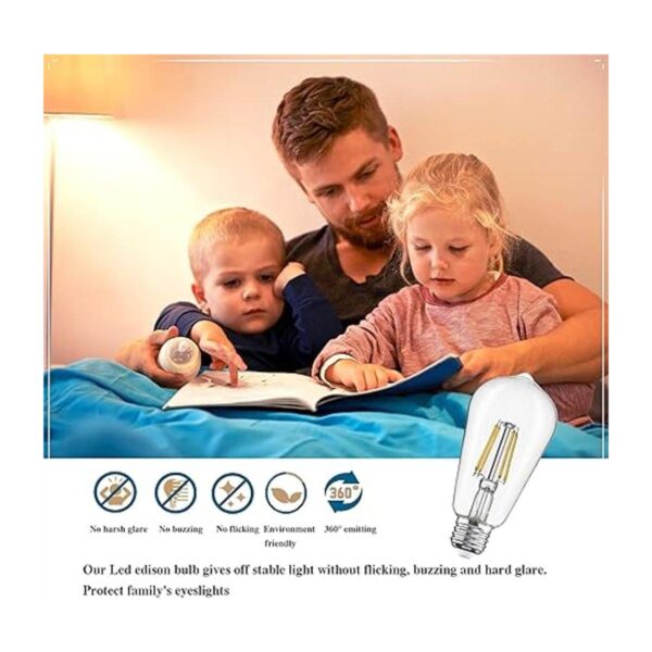 Paquete de 12 bombillas LED Edison equivalente a 40 W_3