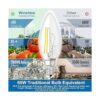Winshine Bombilla LED E12 regulable para candelabro luz_4