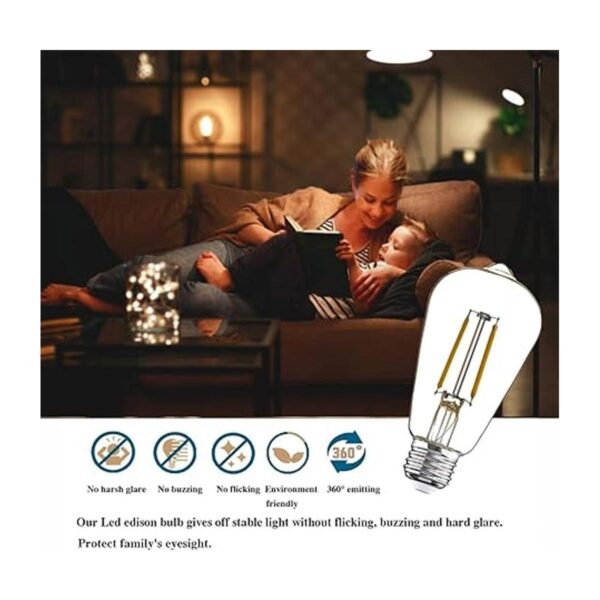 Paquete de 12 bombillas LED Edison de 2 W equivalentes._2