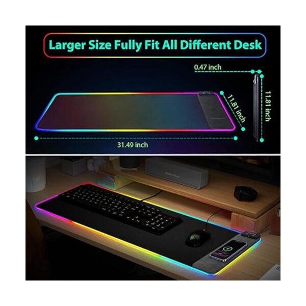 FutureCharger Alfombrilla de mouse RGB para juegos con_5