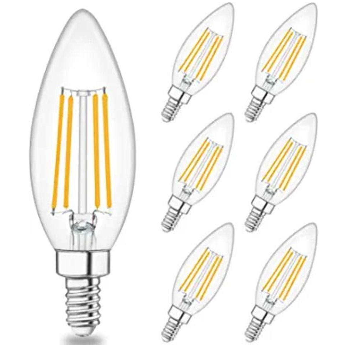 Bombillas LED de candelabro E12 regulables de 2700 K