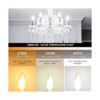 Winshine Bombilla LED E12 regulable para candelabro luz_3