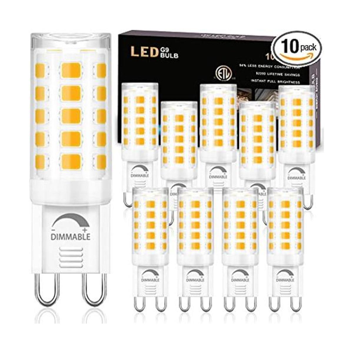 Winshine Paquete de 10 bombillas LED G9 regulables de
