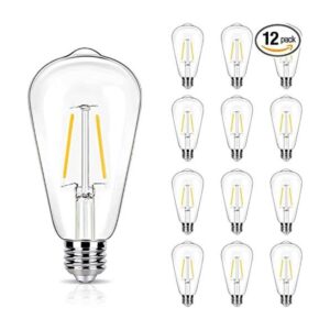 Paquete de 12 bombillas LED Edison de 2 W equivalentes._1
