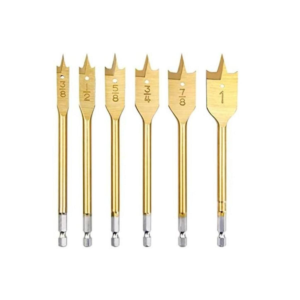 wesleydrill Juego de brocas de pala 6 brocas planas de