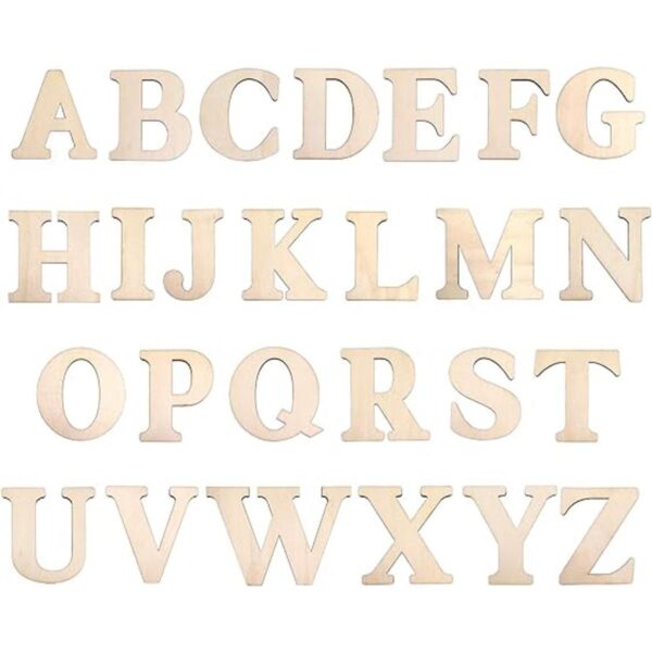 Letras de madera de 3 pulgadas 78 letras de madera para_1